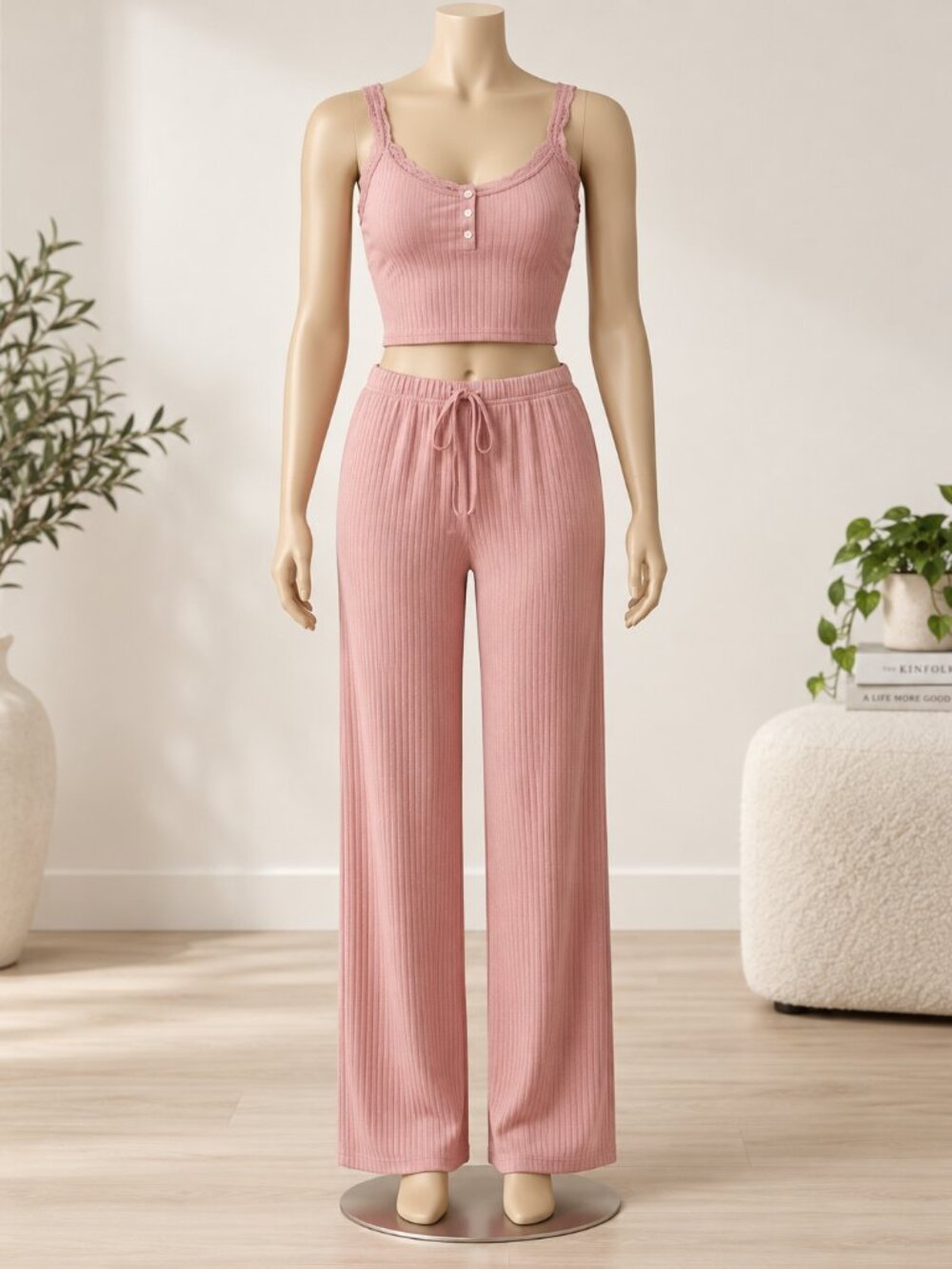 Pink Tank Pants set